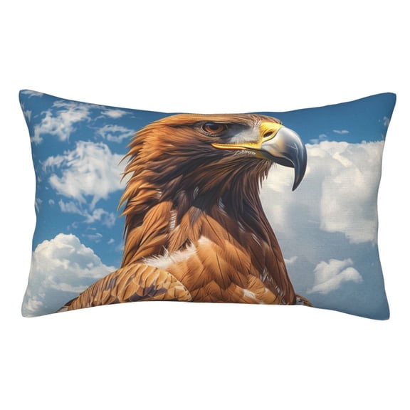 Kdxio Cotton Pillow Cases 14"x20" Pillowcases,Soft and Breathable Bedroom Pillow Cases-Blue Sky White Cloud Eagle-No Pillow Core