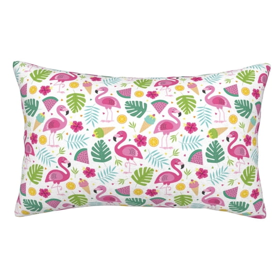 Kdxio Cotton Pillow Cases 14"x20" Pillowcases,Soft and Breathable Bedroom Pillow Cases-Cute Flamingo