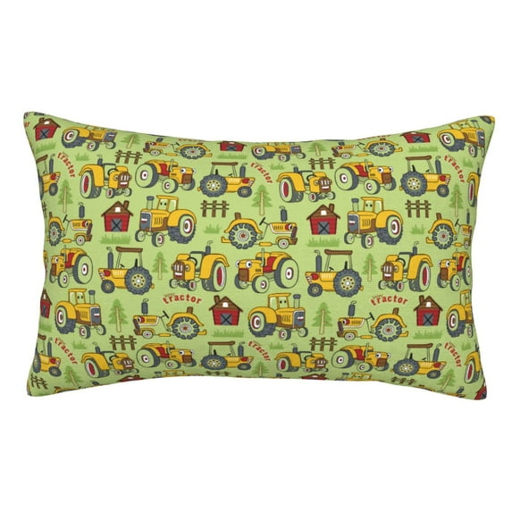 Kdxio Cotton Pillow Cases 14"x20" Pillowcases,Soft and Breathable Bedroom Pillow Cases-Cute Tractor