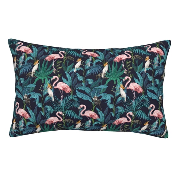 Kdxio Cotton Pillow Cases 14"x20" Pillowcases,Soft and Breathable Bedroom Pillow Cases-Flamingos And Birds
