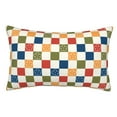 thumbnail image 1 of Kdxio Cotton Pillow Cases 14"x20" Pillowcases,Soft and Breathable Bedroom Pillow Cases-Floral Checkerboard-No Pillow Core, 1 of 5