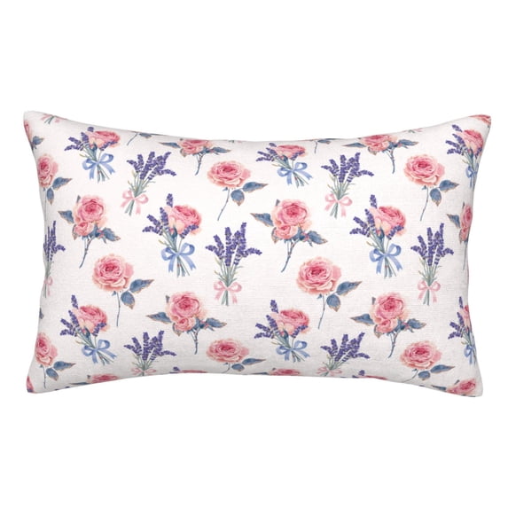 Kdxio Cotton Pillow Cases 14"x20" Pillowcases,Soft and Breathable Bedroom Pillow Cases-Lavender Flowers