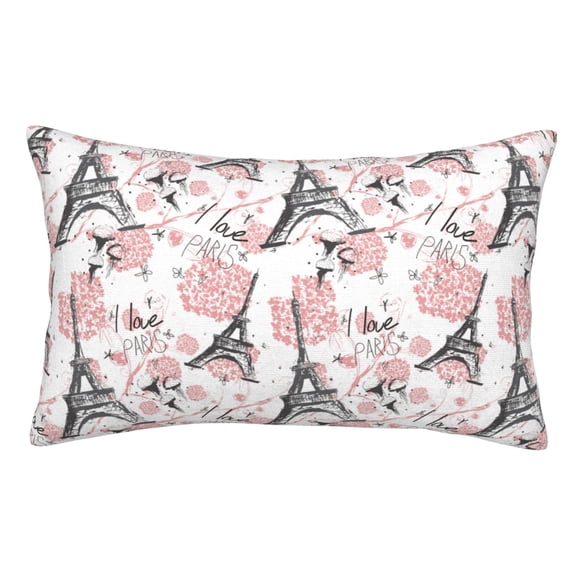 Kdxio Cotton Pillow Cases 14"x20" Pillowcases,Soft and Breathable Bedroom Pillow Cases-Paris-No Pillow Core