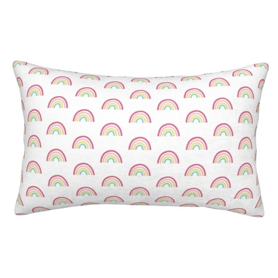 Kdxio Cotton Pillow Cases 14"x20" Pillowcases,Soft and Breathable Bedroom Pillow Cases-Rainbow