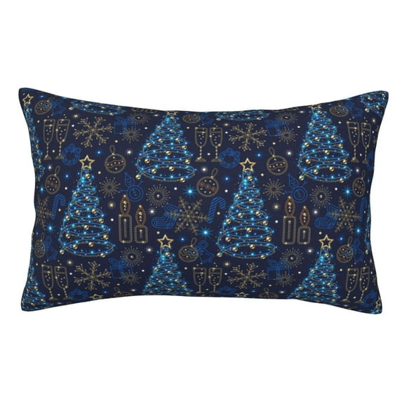Kdxio Cotton Pillow Cases 14"x20" Pillowcases,Soft and Breathable Bedroom Pillow Cases-Shining Christmas Tree-No Pillow Core