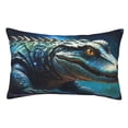 thumbnail image 1 of Kdxio Cotton Pillow Cases 14"x20" Pillowcases,Soft and Breathable Bedroom Pillow Cases-Starry Sky Colorful Crocodile A-No Pillow Core, 1 of 5