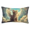 thumbnail image 1 of Kdxio Cotton Pillow Cases 14"x20" Pillowcases,Soft and Breathable Bedroom Pillow Cases-Sunshine Cloud Cute Cat-No Pillow Core, 1 of 5