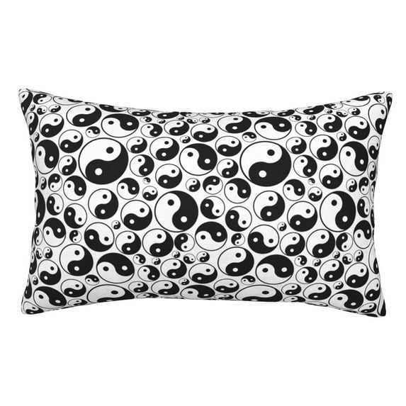 Kdxio Cotton Pillow Cases 14"x20" Pillowcases,Soft and Breathable Bedroom Pillow Cases-Yin And Yang-No Pillow Core