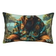 thumbnail image 1 of Kdxio Cotton Pillow Cases 16"x24" Pillowcases,Soft and Breathable Bedroom Pillow Cases-Forest Meditating Gorilla-No Pillow Core, 1 of 5