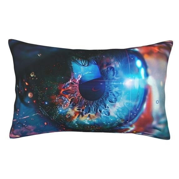 Kdxio Cotton Pillow Cases 16"x24" Pillowcases,Soft and Breathable Bedroom Pillow Cases-Modern Colorful Eyes-No Pillow Core