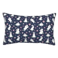 thumbnail image 1 of Kdxio Cotton Pillow Cases 16"x24" Pillowcases,Soft and Breathable Bedroom Pillow Cases-Rabbit And Flower, 1 of 8