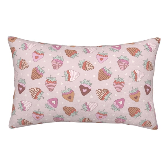 Kdxio Cotton Pillow Cases 16"x24" Pillowcases,Soft and Breathable Bedroom Pillow Cases-Strawberry Cake