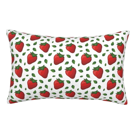 Kdxio Cotton Pillow Cases 16"x24" Pillowcases,Soft and Breathable Bedroom Pillow Cases-Strawberry
