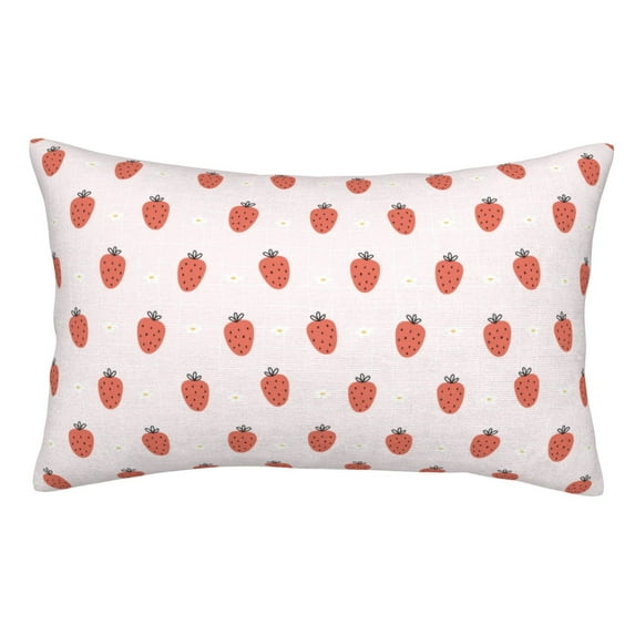 Kdxio Cotton Pillow Cases 16"x24" Pillowcases,Soft and Breathable Bedroom Pillow Cases-Strawberry