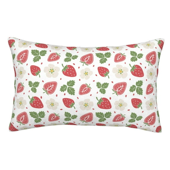 Kdxio Cotton Pillow Cases 16"x24" Pillowcases,Soft and Breathable Bedroom Pillow Cases-Strawberry