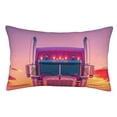 thumbnail image 1 of Kdxio Cotton Pillow Cases 16"x24" Pillowcases,Soft and Breathable Bedroom Pillow Cases-Sunset Truck Highway-No Pillow Core, 1 of 5