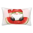 thumbnail image 1 of Kdxio Cotton Pillow Cases 16"x24" Pillowcases,Soft and Breathable Bedroom Pillow Cases-Watermelon Gnome-No Pillow Core, 1 of 5