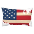 thumbnail image 1 of Kdxio Cotton Pillow Cases 20"x30" Pillowcases,Soft and Breathable Bedroom Pillow Cases-American Flag Map-No Pillow Core, 1 of 5