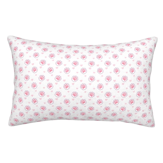 Kdxio Cotton Pillow Cases 20"x30" Pillowcases,Soft and Breathable Bedroom Pillow Cases-Animal Pink Color Paw-No Pillow Core