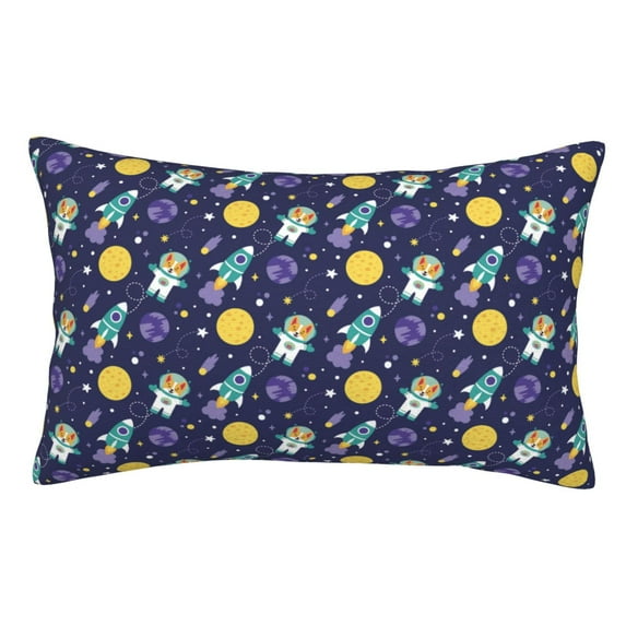 Kdxio Cotton Pillow Cases 20"x30" Pillowcases,Soft and Breathable Bedroom Pillow Cases-Astronaut Corgi