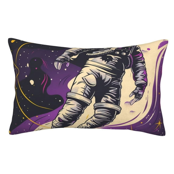 Kdxio Cotton Pillow Cases 20"x30" Pillowcases,Soft and Breathable Bedroom Pillow Cases-Astronaut Floating purple Space-No Pillow Core