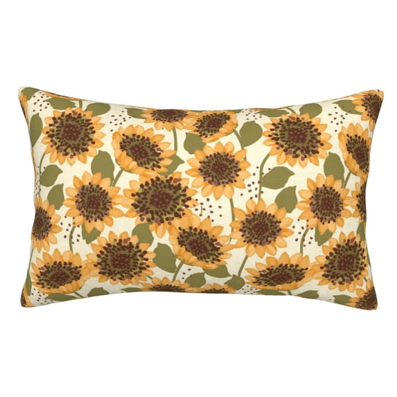Kdxio Cotton Pillow Cases 20"x30" Pillowcases,Soft and Breathable Bedroom Pillow Cases-Autumn Sunflowers-No Pillow Core