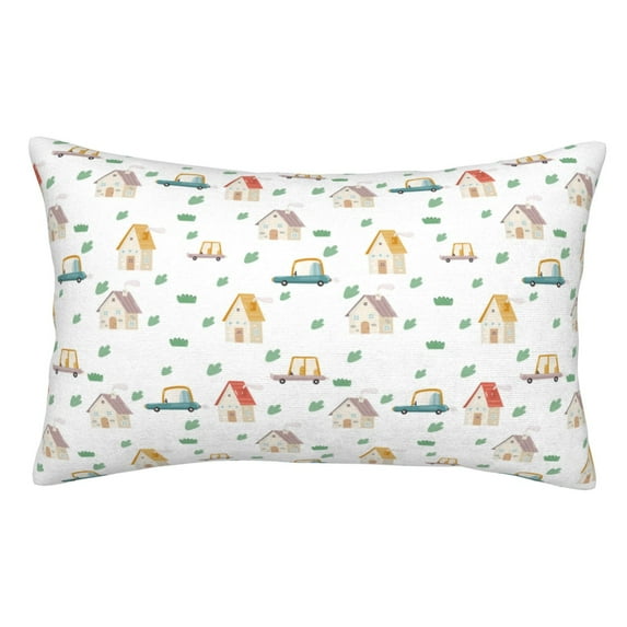 Kdxio Cotton Pillow Cases 20"x30" Pillowcases,Soft and Breathable Bedroom Pillow Cases-Cartoon House