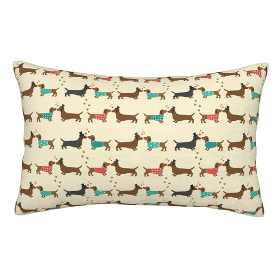 Kdxio Cotton Pillow Cases 20"x30" Pillowcases,Soft and Breathable Bedroom Pillow Cases-Dachshund Dog