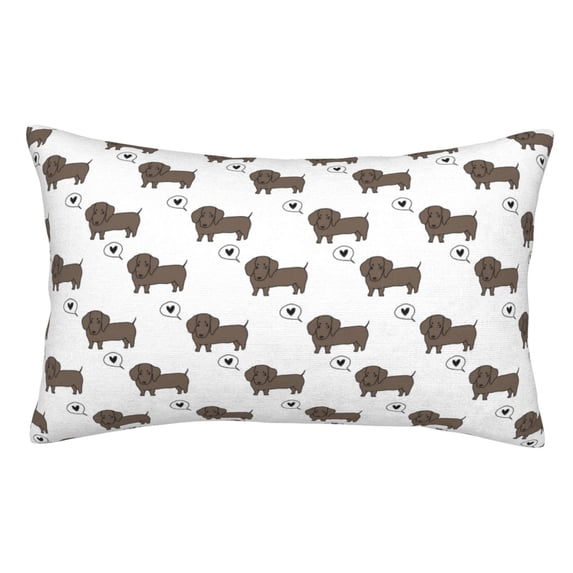 Kdxio Cotton Pillow Cases 20"x30" Pillowcases,Soft and Breathable Bedroom Pillow Cases-Dachshund Dog