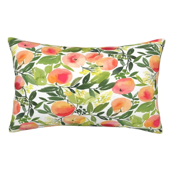 Kdxio Cotton Pillow Cases 20"x30" Pillowcases,Soft and Breathable Bedroom Pillow Cases-Fruits Peach1-No Pillow Core