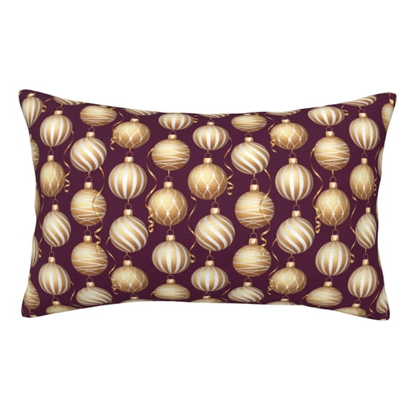 Kdxio Cotton Pillow Cases 20"x30" Pillowcases,Soft and Breathable Bedroom Pillow Cases-Golden Christmas Balls-No Pillow Core