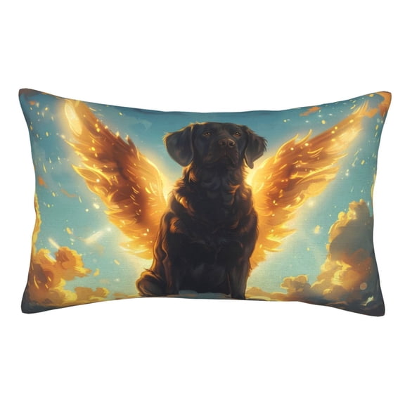 Kdxio Cotton Pillow Cases 20"x30" Pillowcases,Soft and Breathable Bedroom Pillow Cases-Golden Cloud Winged Dog-No Pillow Core