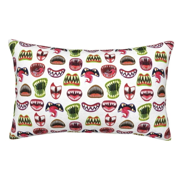Kdxio Cotton Pillow Cases 20"x30" Pillowcases,Soft and Breathable Bedroom Pillow Cases-Halloween Mouth