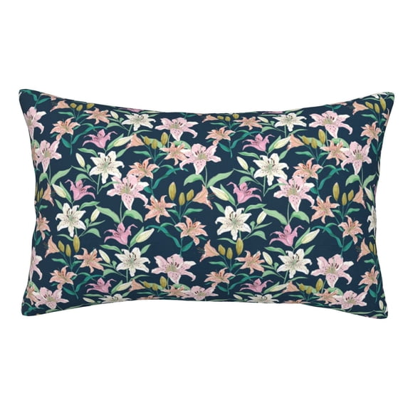 Kdxio Cotton Pillow Cases 20"x30" Pillowcases,Soft and Breathable Bedroom Pillow Cases-Lilies Flowers