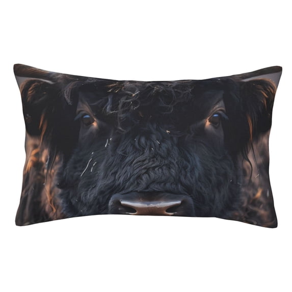 Kdxio Cotton Pillow Cases 20"x30" Pillowcases,Soft and Breathable Bedroom Pillow Cases-Majestic Black Yak-No Pillow Core