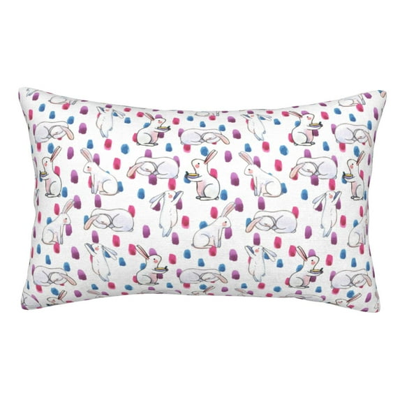 Kdxio Cotton Pillow Cases 20"x30" Pillowcases,Soft and Breathable Bedroom Pillow Cases-Rabbit Eating