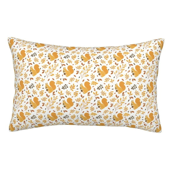 Kdxio Cotton Pillow Cases 20"x30" Pillowcases,Soft and Breathable Bedroom Pillow Cases-Squirrel And Leaves