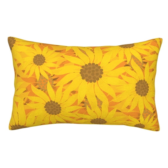Kdxio Cotton Pillow Cases 20"x30" Pillowcases,Soft and Breathable Bedroom Pillow Cases-Sun Flowers-No Pillow Core