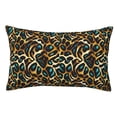 thumbnail image 1 of Kdxio Cotton Pillow Cases 20"x30" Pillowcases,Soft and Breathable Bedroom Pillow Cases-Teal Leopard-No Pillow Core, 1 of 5