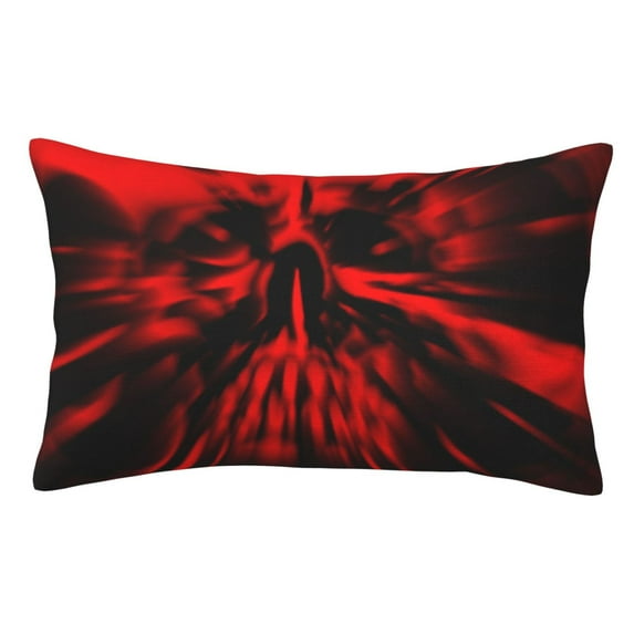 Kdxio Cotton Pillow Cases 20"x30" Pillowcases,Soft and Breathable Bedroom Pillow Cases-The Red Head Skull-No Pillow Core