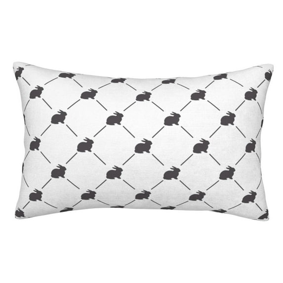 Kdxio Cotton Pillow Cases Pillowcases,Soft and Breathable Bedroom Pillow Cases-Black Rabbit