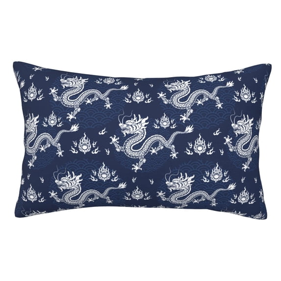 Kdxio Cotton Pillow Cases Pillowcases,Soft and Breathable Bedroom Pillow Cases-Dragon