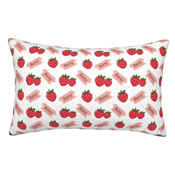 Kdxio Cotton Pillow Cases Pillowcases,Soft and Breathable Bedroom Pillow Cases-Strawberry