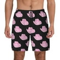 Kdxio Cowboy Hat Print Men's Swim Trunks with Compression Liner 7 Inch