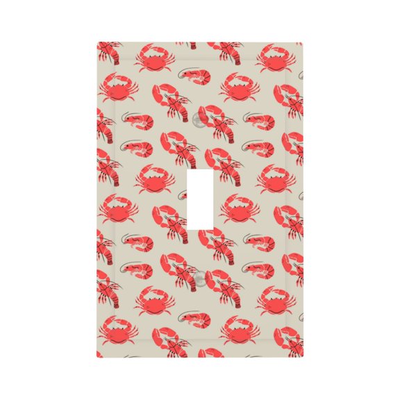 Kdxio Crab Lobster 1 Decorator Light Switch or Receptacle Outlet Wall Plate Decorator Wall Plate Child Safe Outlet Cover-Style T
