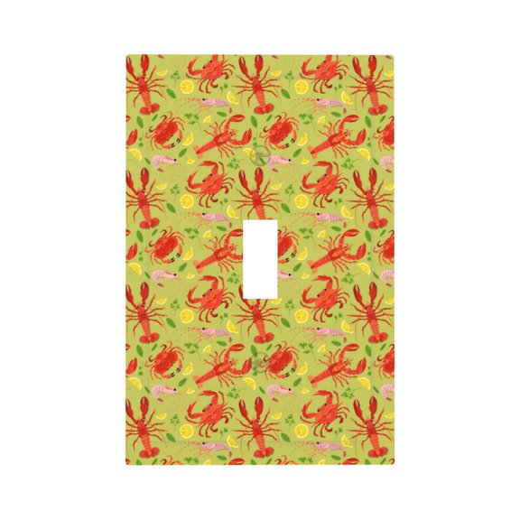 Kdxio Crab Lobster Decorator Light Switch or Receptacle Outlet Wall Plate Decorator Wall Plate Child Safe Outlet Cover-Style T