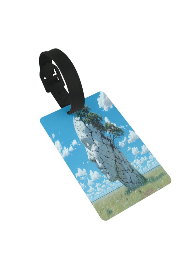 Cracked Earth Head Tree Luggage Tags Privacy Cover ID Label Suitcase Tags Identifiers For School Bags,Suitcases