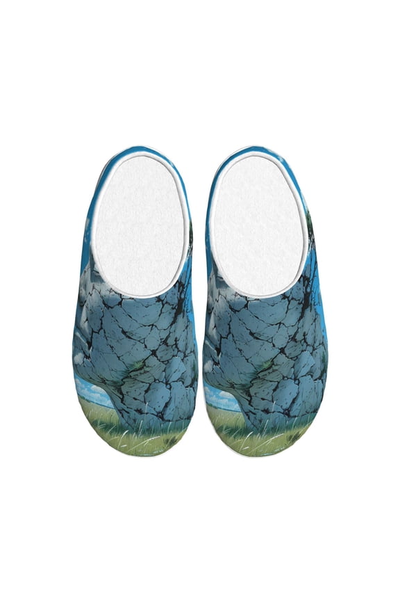 Cracked Earth Head Tree Women's Men's Slippers Plush Slip-On House Slipper for Winter Indoor Soft Cushion Non-slip Fluffy Slides Slippers-39/40