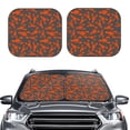 thumbnail image 1 of Kdxio Crayfish Print 2-Piece Sun Shade Front Windshield - Foldable Car Front Window Sunshades for Most Sedans SUV Truck, 1 of 6