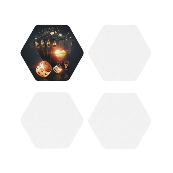 Kdxio Creative Poker Funny Coasters,4 Pcs Leather Coasters,Housewarming Gifts,Protect Furniture From Water Marks Scratch And Damage